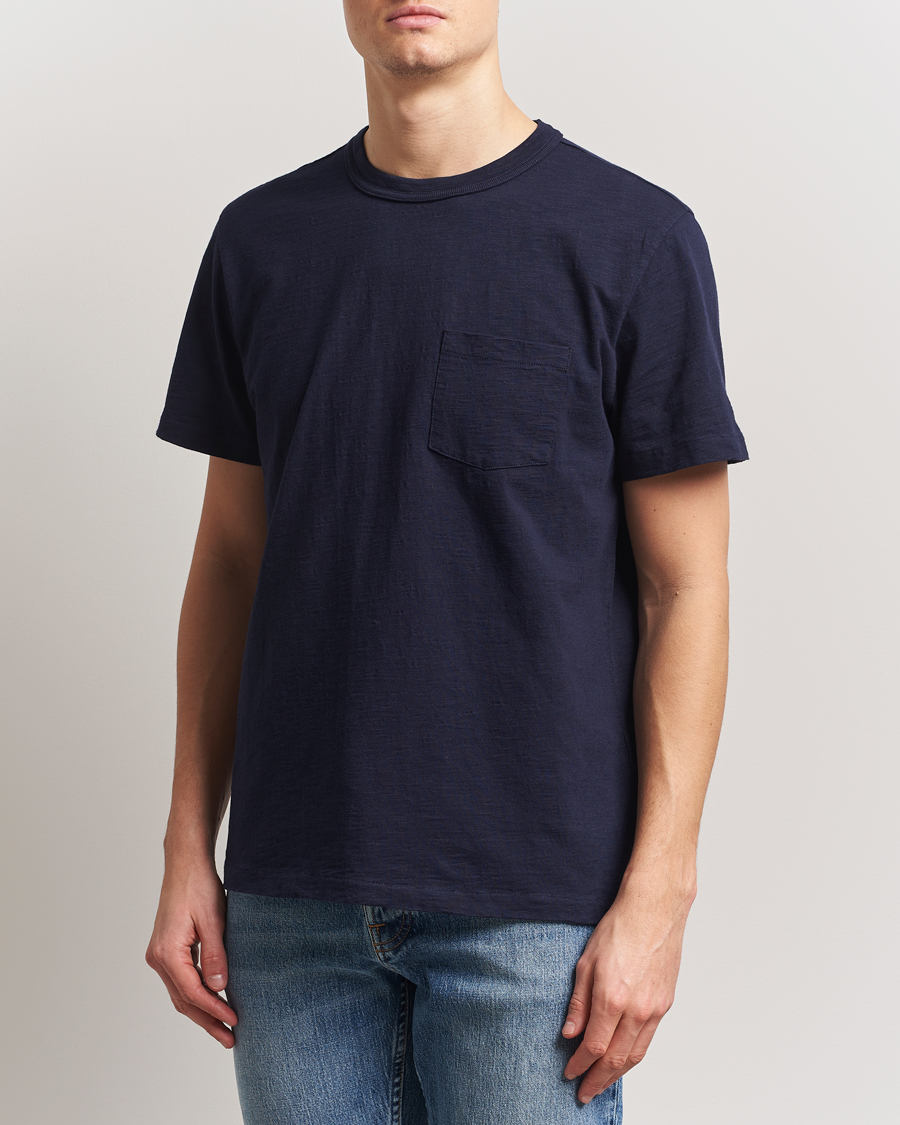 Men | T-Shirts | Nudie Jeans | Roy Heavy Slub T-Shirt Blueberry