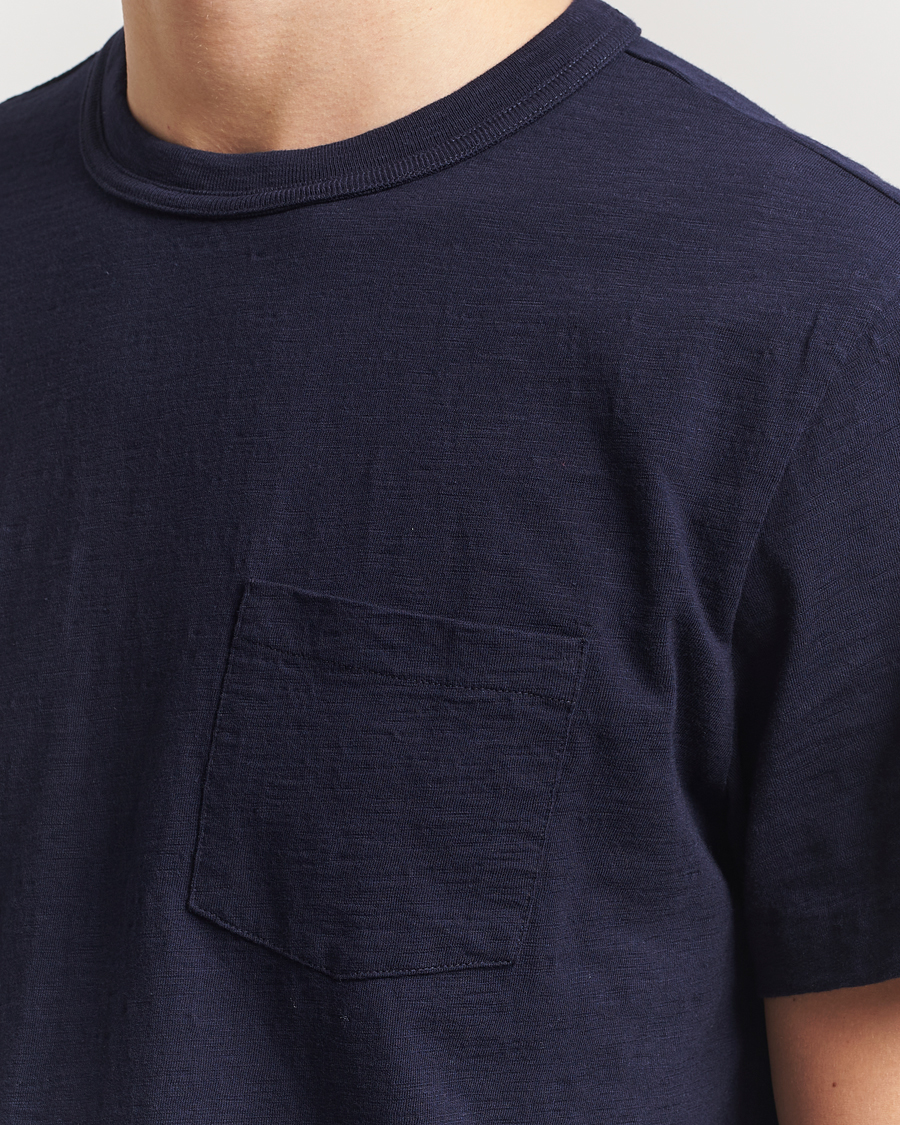 Men | T-Shirts | Nudie Jeans | Roy Heavy Slub T-Shirt Blueberry