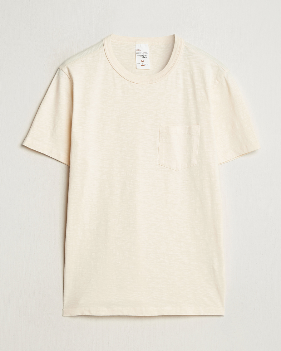 Men | T-Shirts | Nudie Jeans | Roy Heavy Slub T-Shirt Ecru