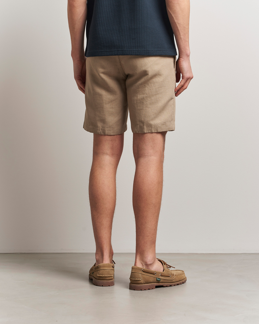 Men | Shorts | Samsøe Samsøe | Smith Cotton/Linen Drawstring Shorts Greige