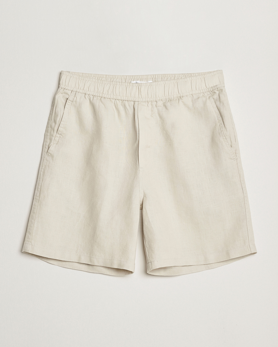 Men | Shorts | Samsøe Samsøe | Jabari Linen Drawstring Shorts Moonstruck