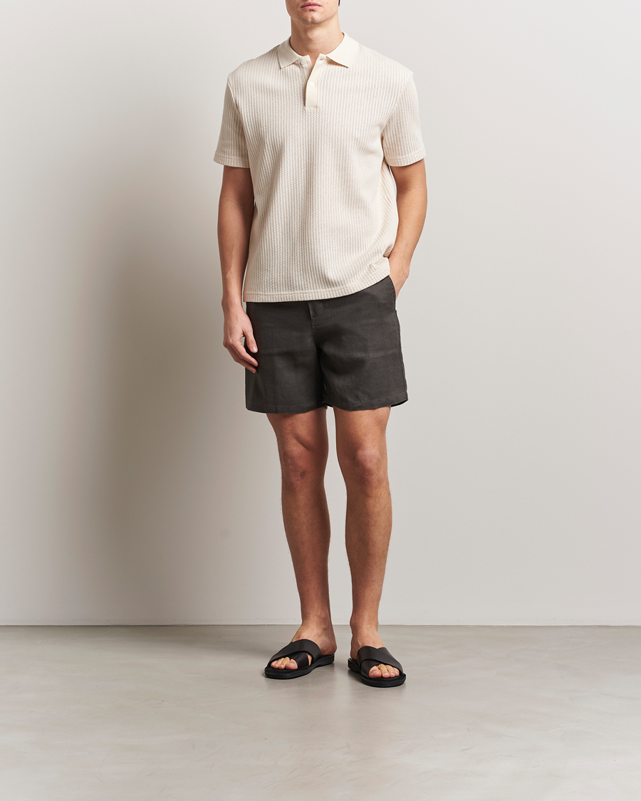 Men | Shorts | Samsøe Samsøe | Jabari Linen Drawstring Shorts Beluga Grey