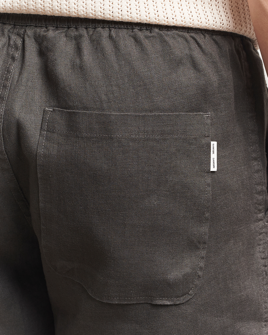 Men | Shorts | Samsøe Samsøe | Jabari Linen Drawstring Shorts Beluga Grey