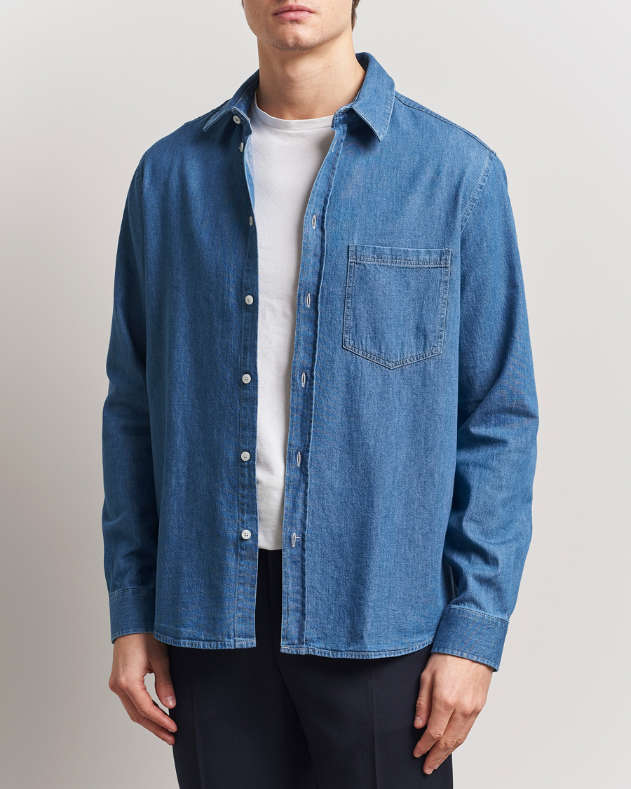 Men | Shirts | Samsøe Samsøe | Ryan Chambray Shirt Light Blue