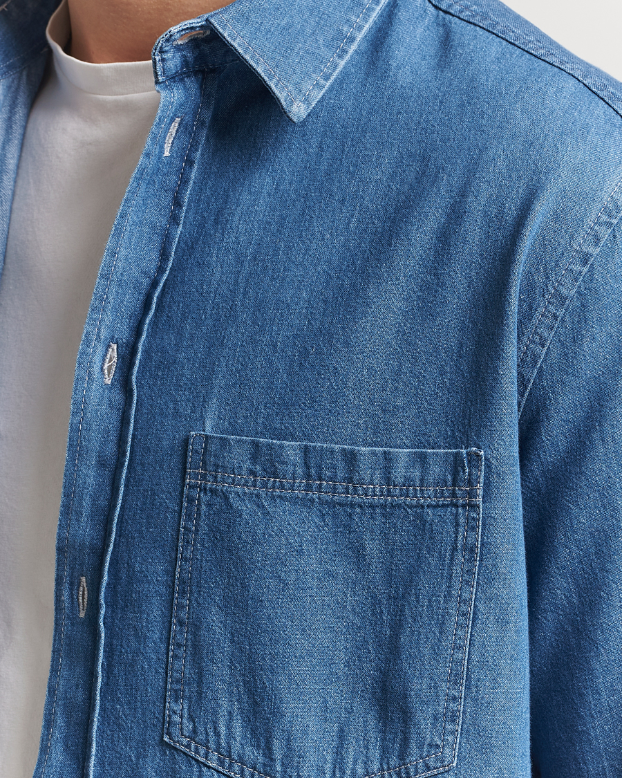 Men | Shirts | Samsøe Samsøe | Ryan Chambray Shirt Light Blue