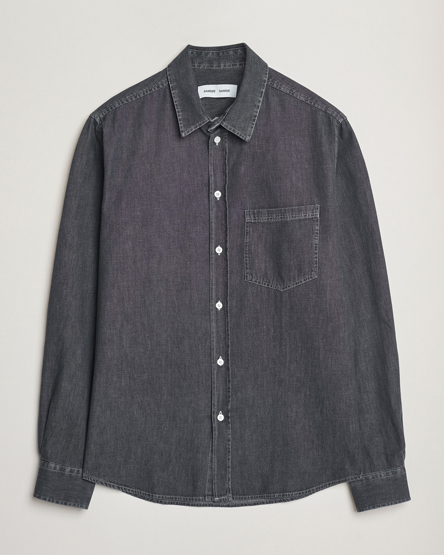 Men | Shirts | Samsøe Samsøe | Ryan Chambray Shirt Grey