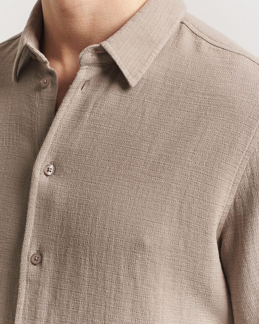 Men | Shirts | Samsøe Samsøe | Ryan Cotton/Linen Shirt Greige