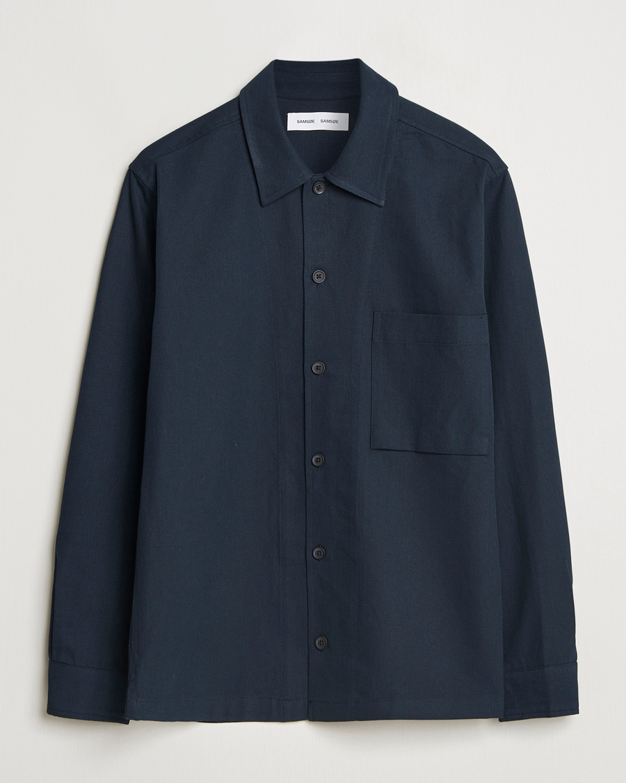 Men | Shirts | Samsøe Samsøe | Damon Go Overshirt Salute Navy