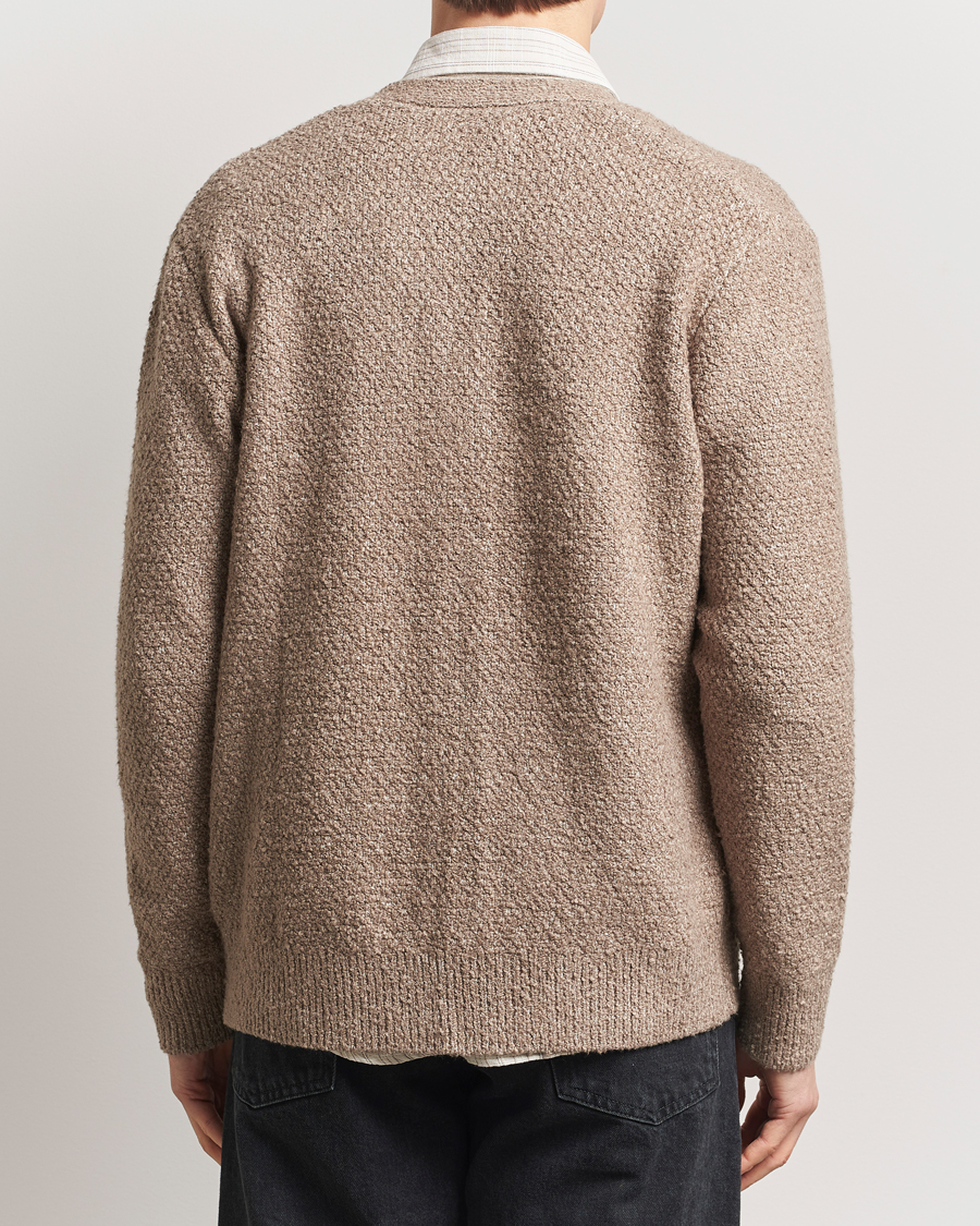 Men | Sweaters & Knitwear | Samsøe Samsøe | Ezra Heavy Knitted Cardigan Greige Melange