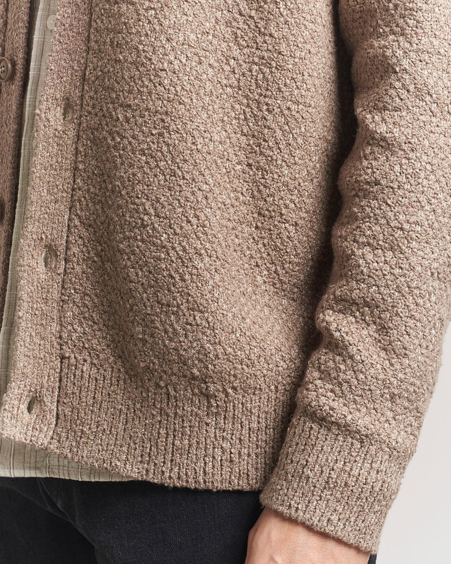 Men | Sweaters & Knitwear | Samsøe Samsøe | Ezra Heavy Knitted Cardigan Greige Melange