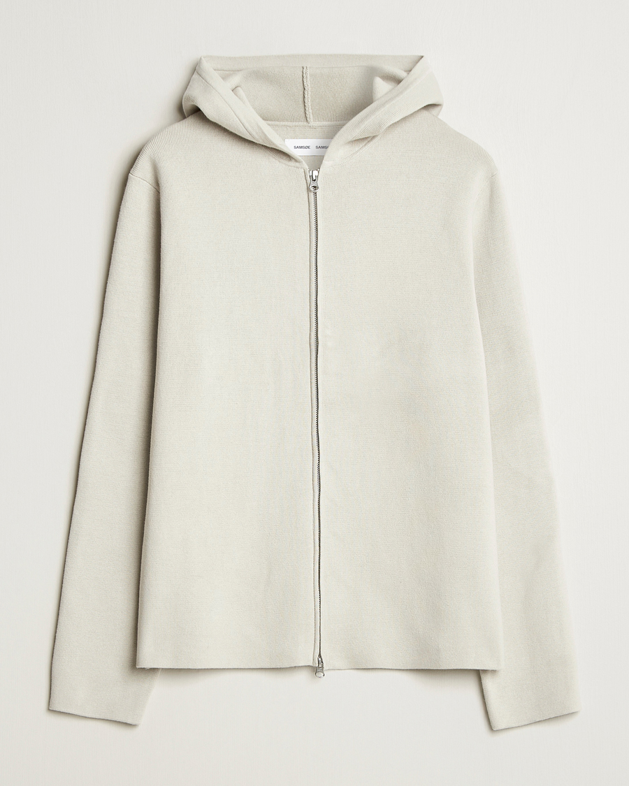 Men | Sweaters & Knitwear | Samsøe Samsøe | Niklas Full Zip Hoodie Moonstruck