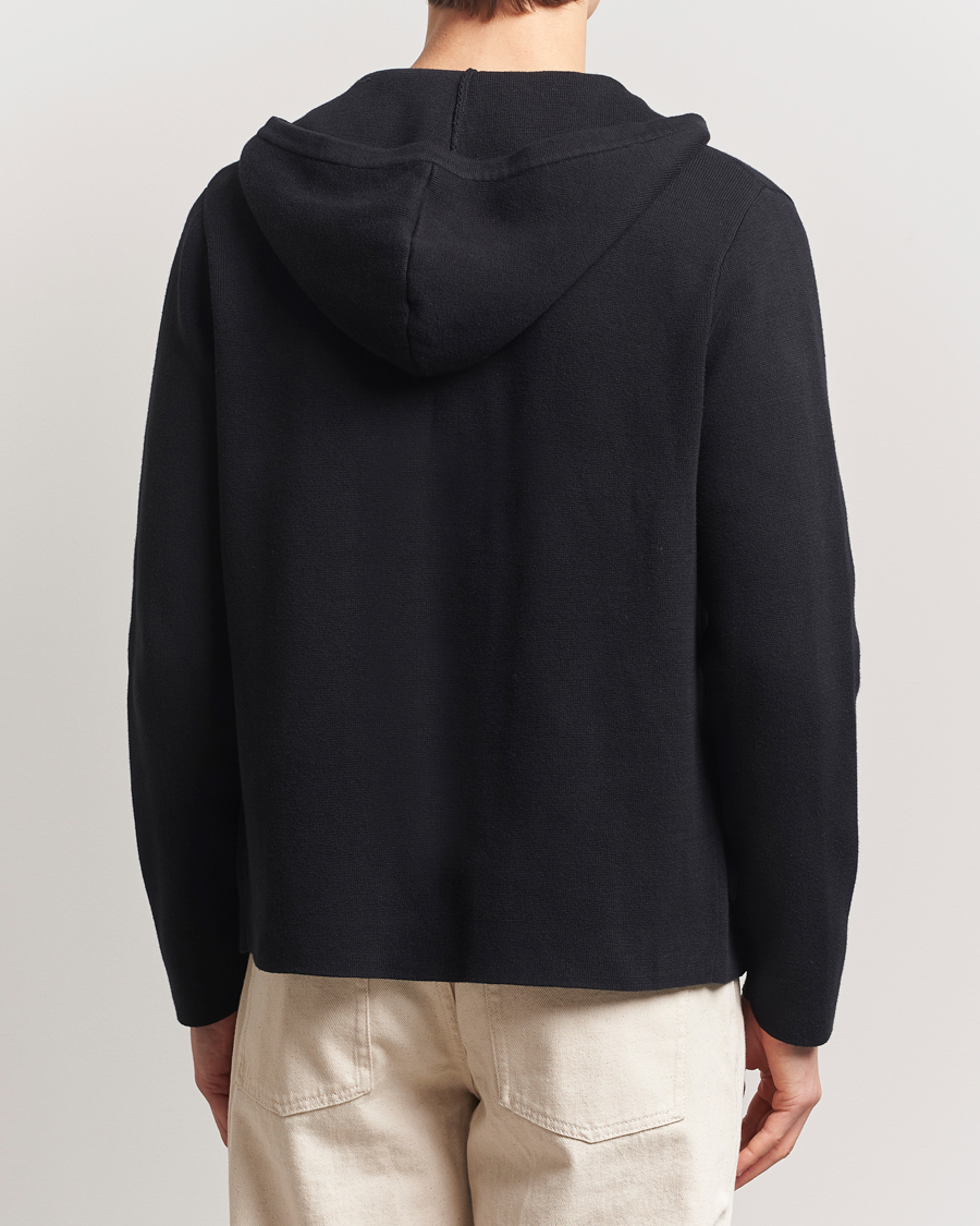 Men | Sweaters & Knitwear | Samsøe Samsøe | Niklas Full Zip Hoodie Black