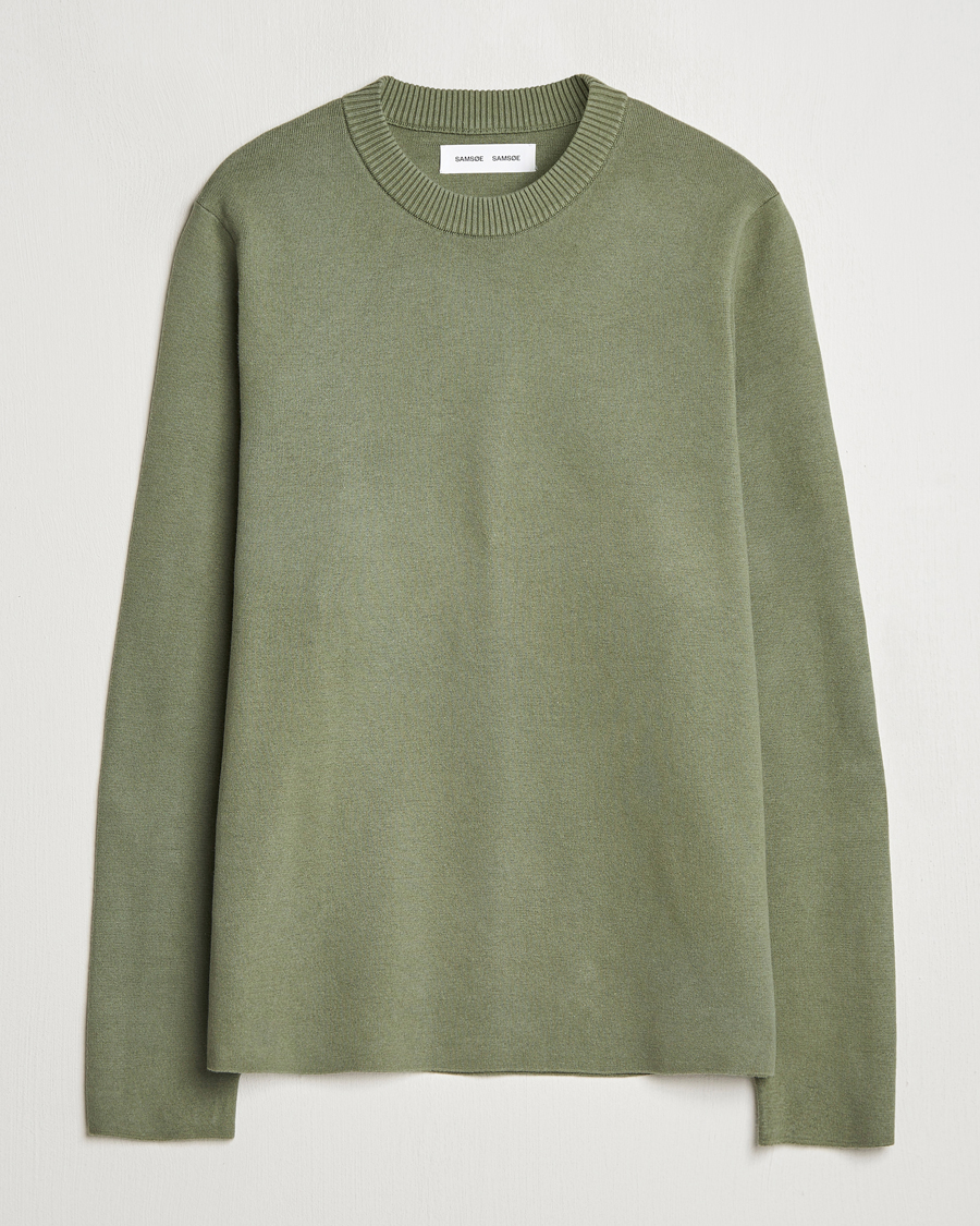 Men | Sweaters & Knitwear | Samsøe Samsøe | Niklas Crew Neck Sweater Four Leaf Clover
