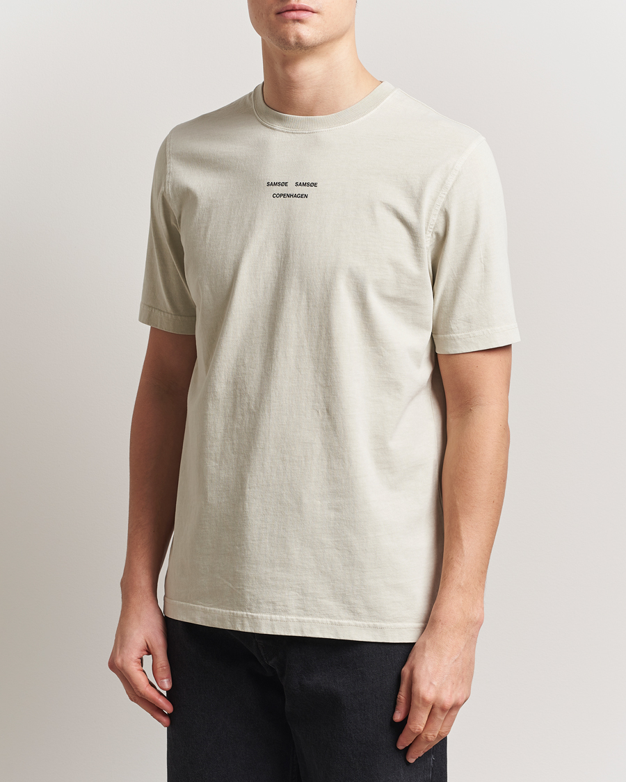 Men | T-Shirts | Samsøe Samsøe | Marcus Center Logo T Crew Neck T-Shirt Moonstruck