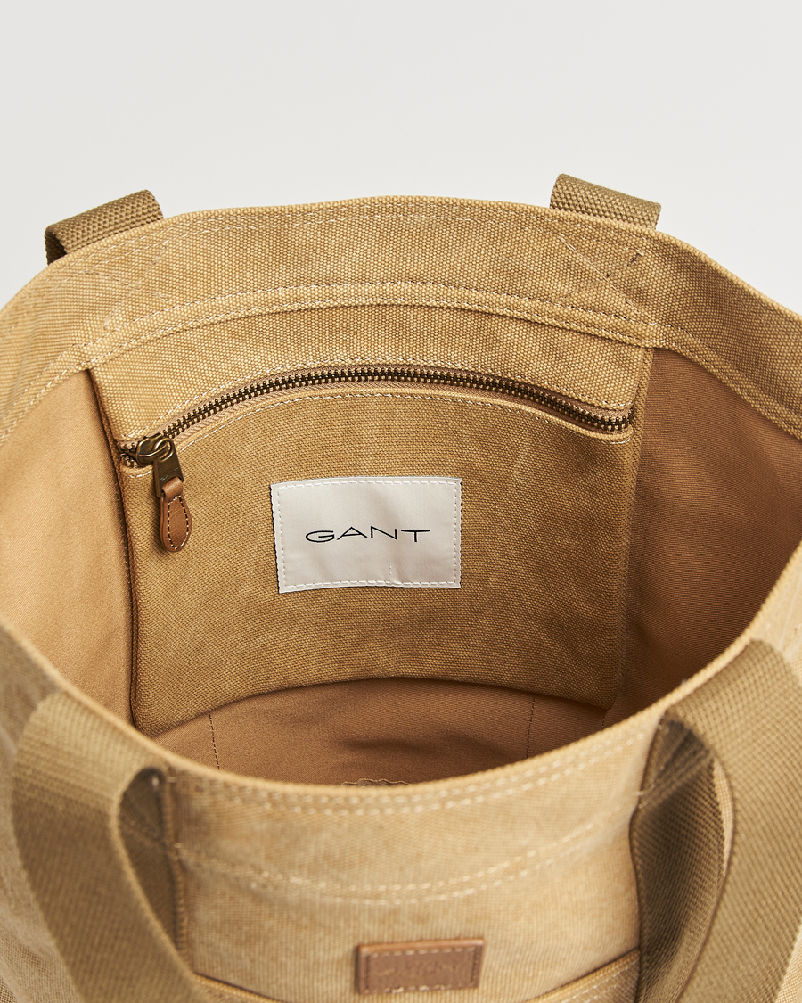 Men | Bags | GANT | Washed Canvas Totebag Oak Beige