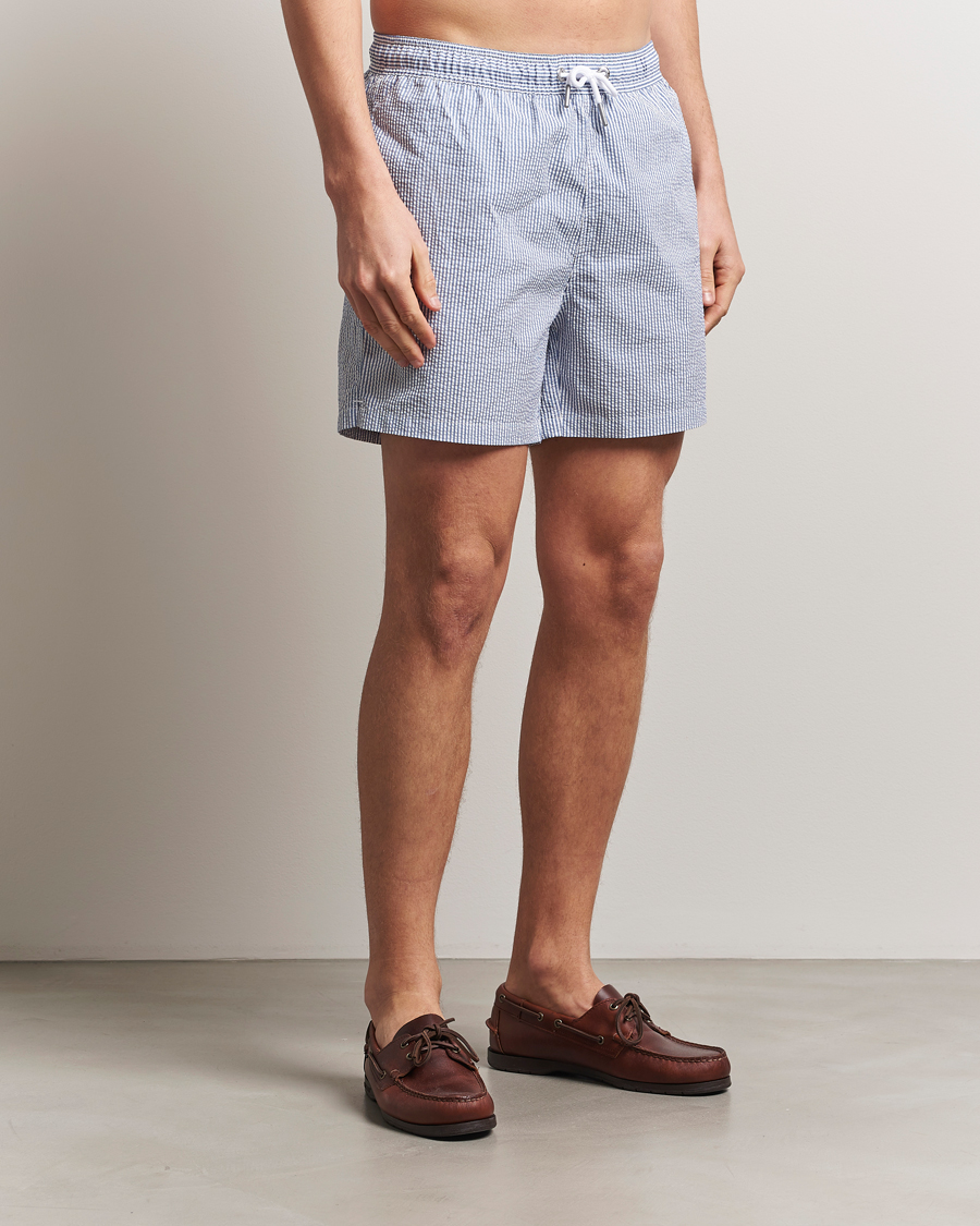 Men | Swimwear | GANT | Seersucker Swimshorts Rich Blue