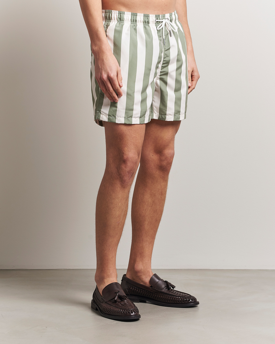 Men | Swimwear | GANT | Blockstriped Swimshorts Kalamata Green