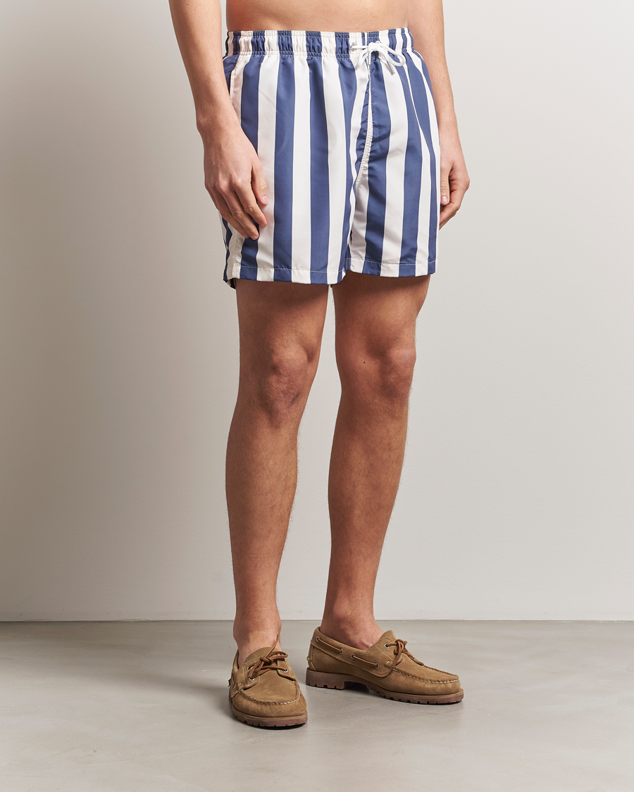 Men | Swimwear | GANT | Blockstriped Swimshorts Dusty Navy