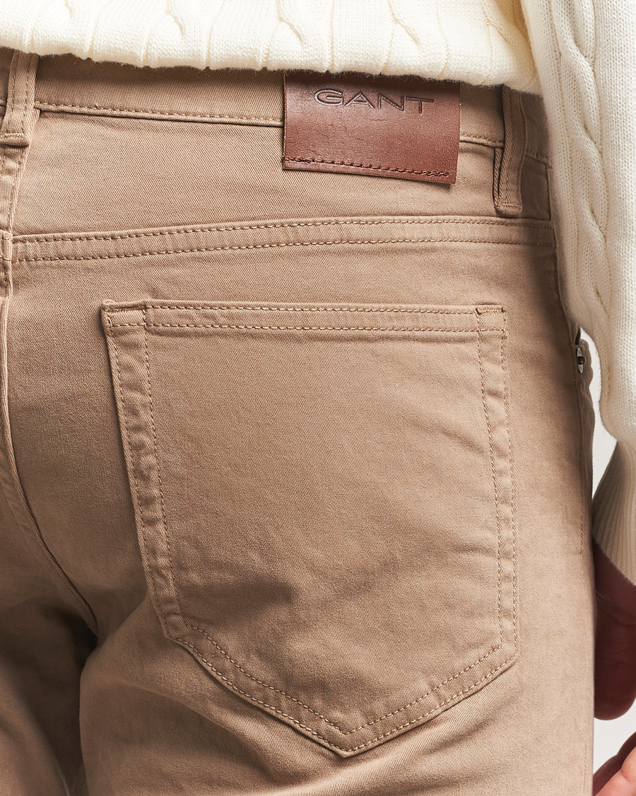 Men | Trousers | GANT | Regular Desert 5-Pocket Pants Brown