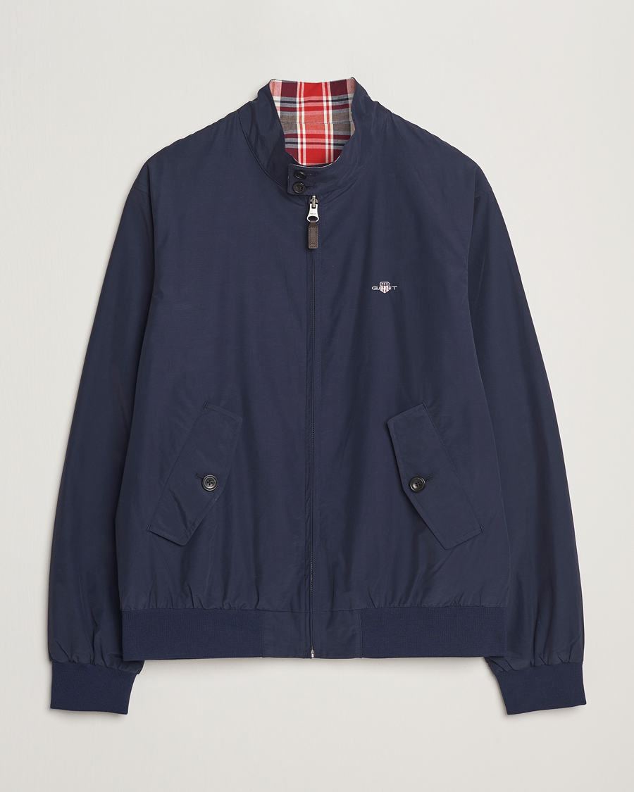 Men | Coats & Jackets | GANT | Reversible Harrington Jacket Classic Blue