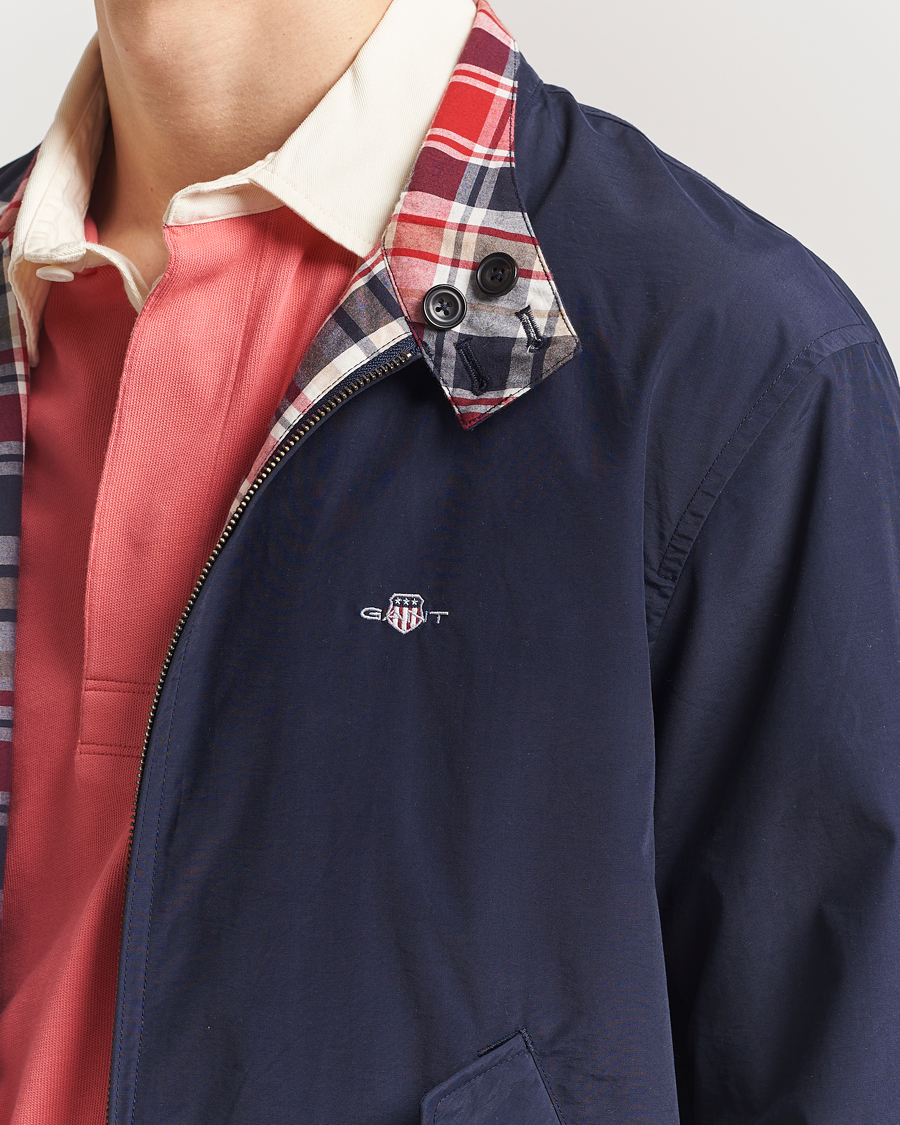 Men | Coats & Jackets | GANT | Reversible Harrington Jacket Classic Blue