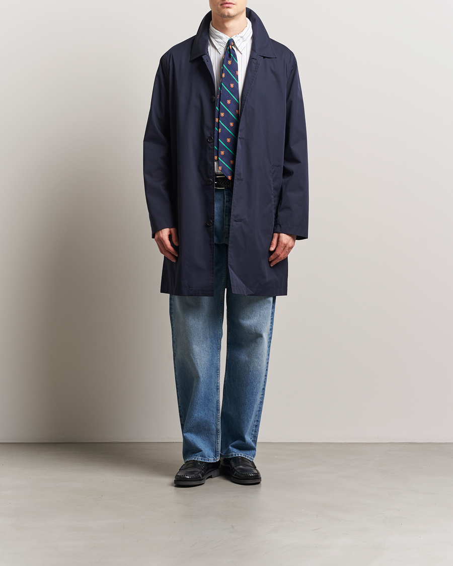 Men | Coats & Jackets | GANT | Cotton Car Coat Evening Blue