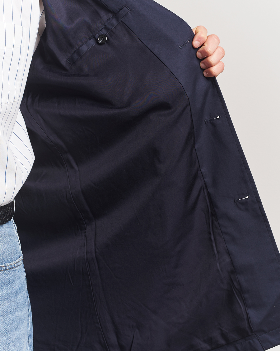 Men | Coats & Jackets | GANT | Cotton Car Coat Evening Blue