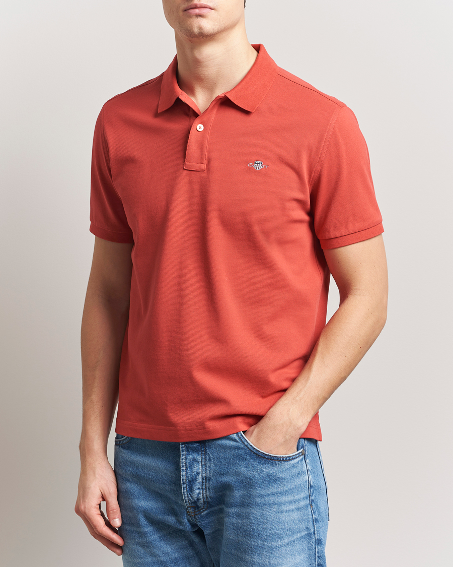 Men | Polo Shirts | GANT | The Original Polo Brick Red