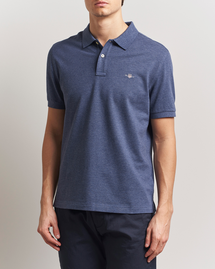 Men | Polo Shirts | Gant | The Original Polo Dark Jeans Melange
