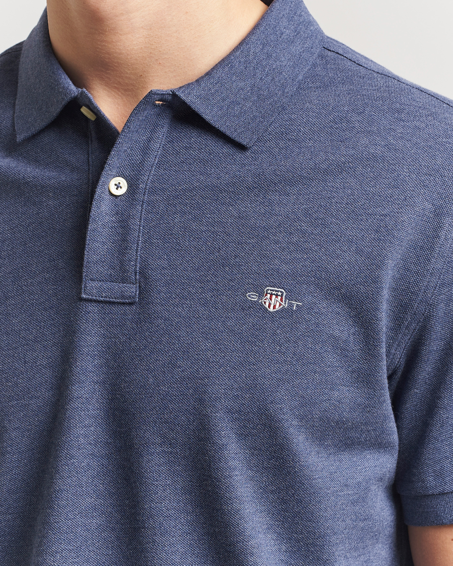 Men | Polo Shirts | Gant | The Original Polo Dark Jeans Melange