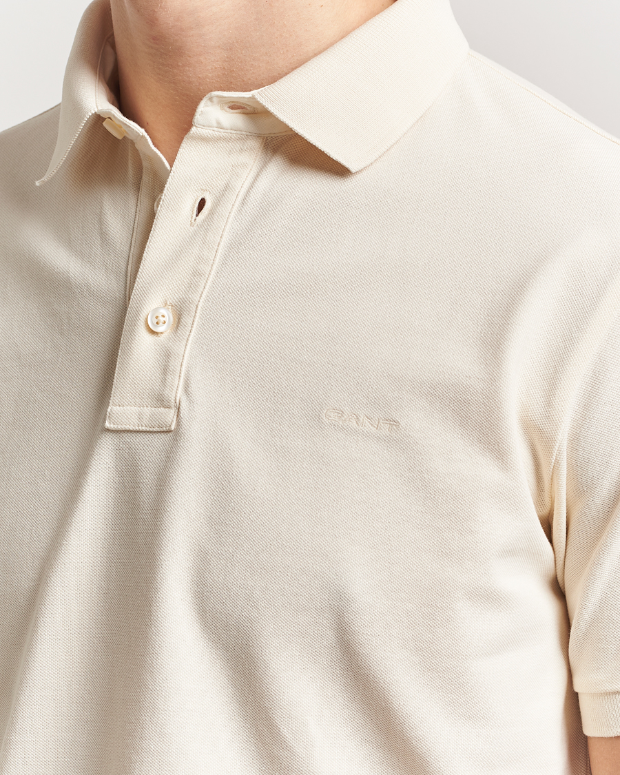Men | Polo Shirts | GANT | Sunfaded Polo Ivory White