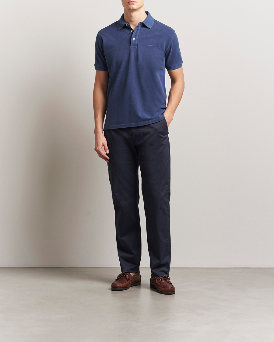 Men | Polo Shirts | Gant | Sunfaded Polo Persian Blue