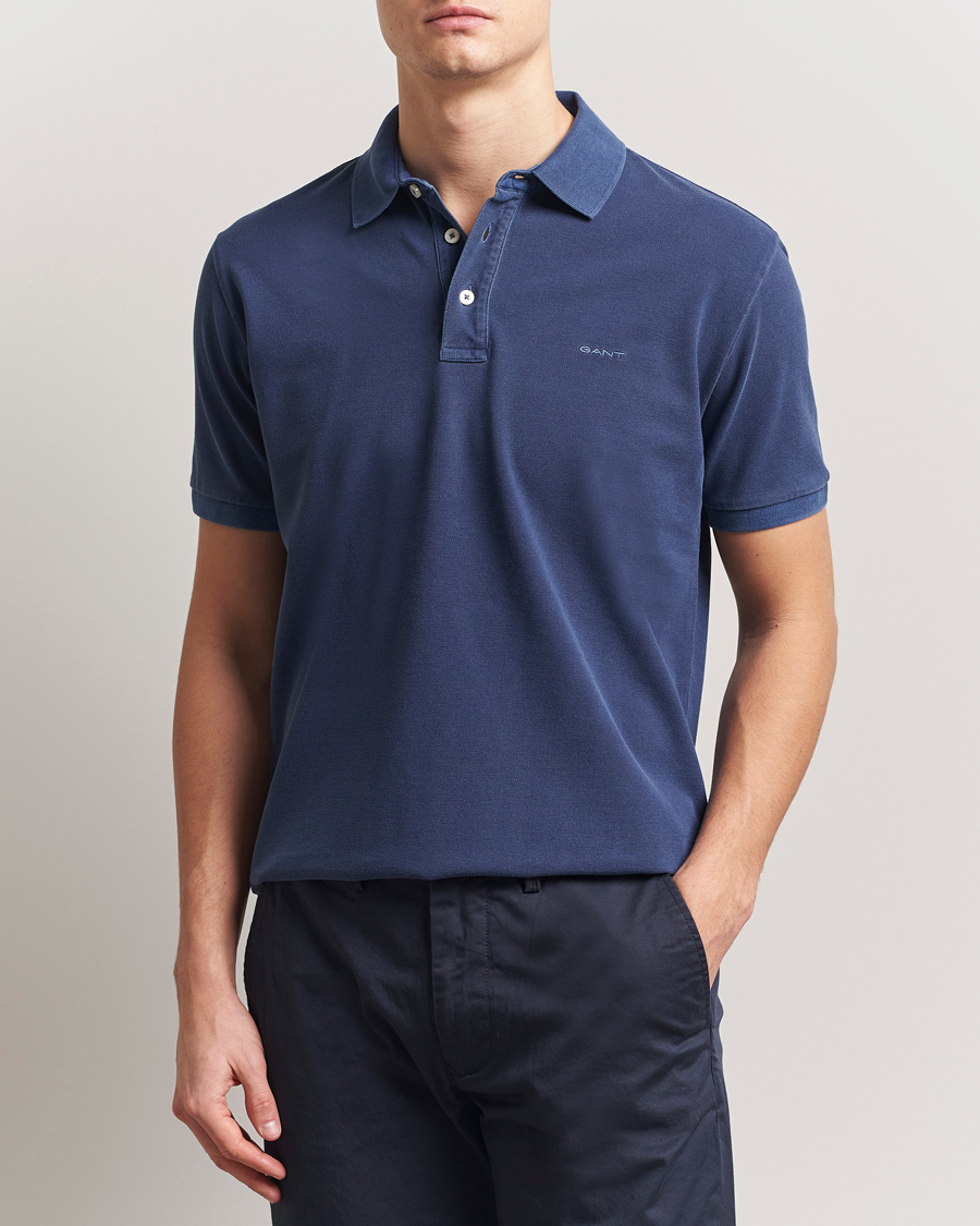 Men | Polo Shirts | Gant | Sunfaded Polo Persian Blue