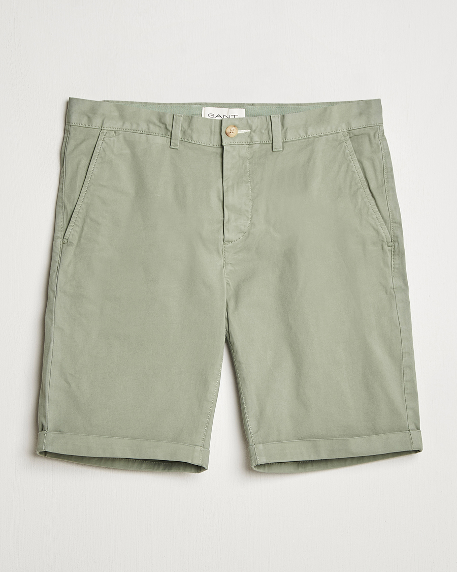 Men | Shorts | GANT | Regular Sunfaded Shorts Kalamata Green