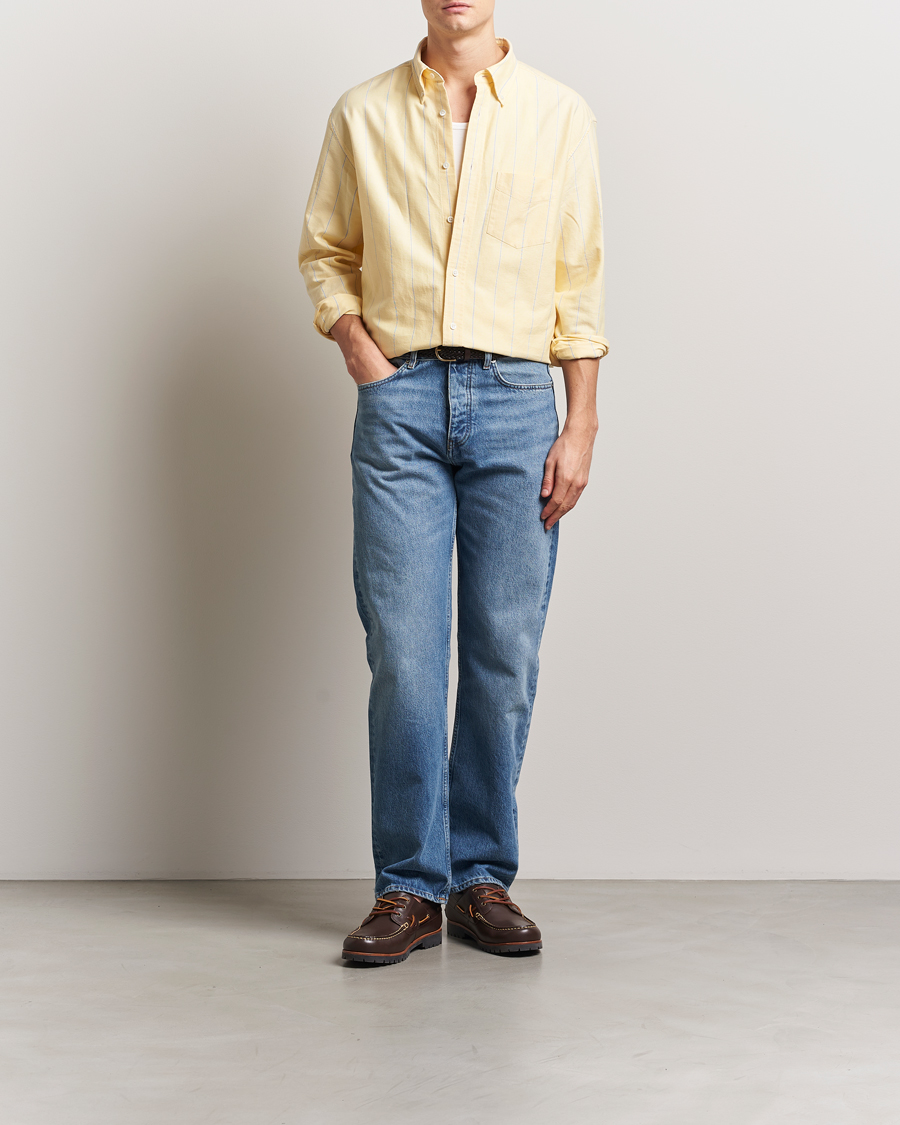 Men | Shirts | GANT | Regular Fit Heritage Oxford Striped Shirt Banana Yellow