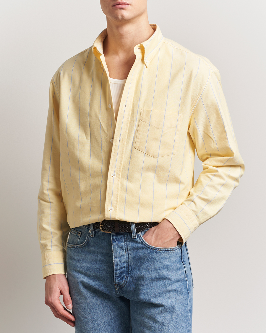 Men | Shirts | GANT | Regular Fit Heritage Oxford Striped Shirt Banana Yellow