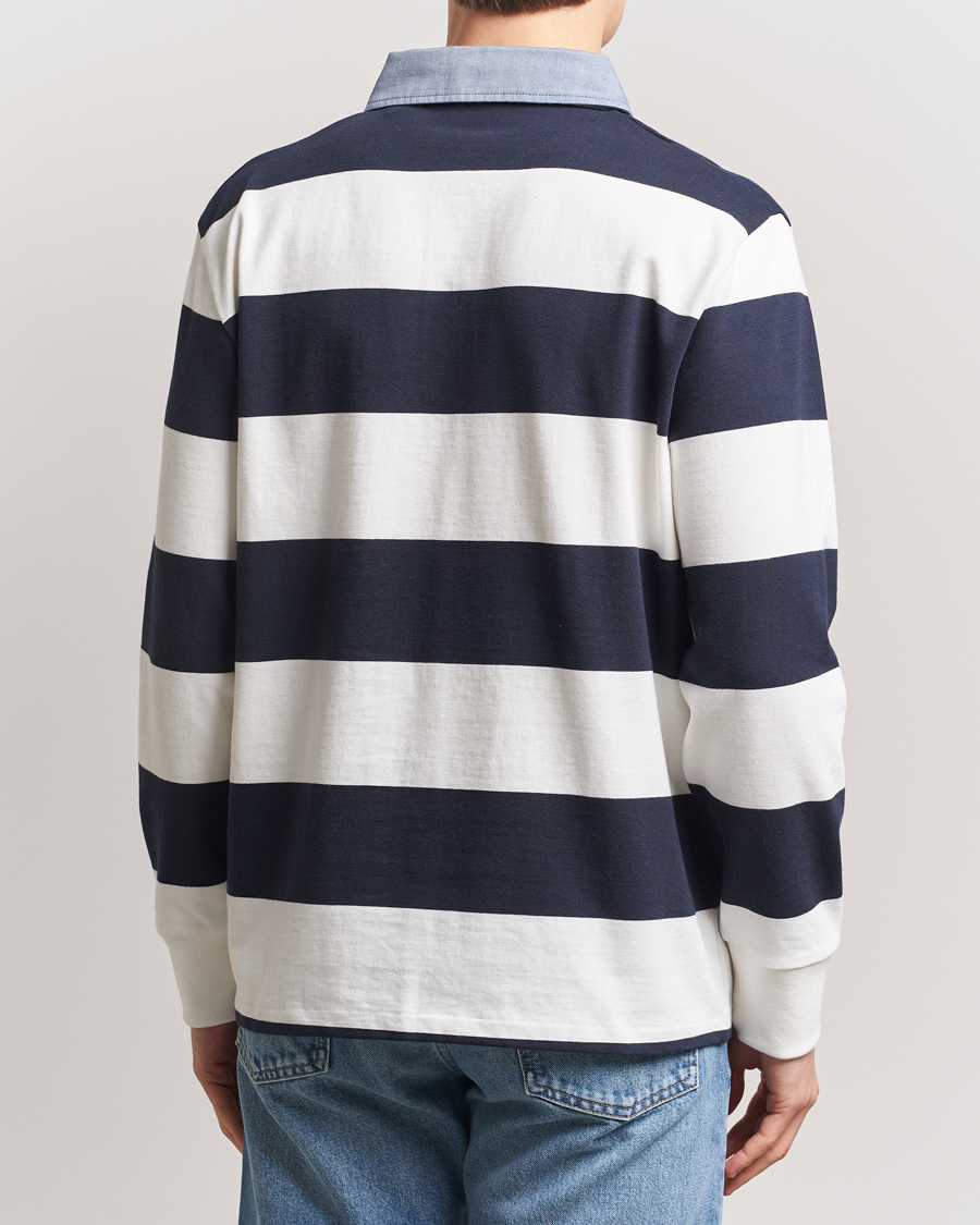Men | Sweaters & Knitwear | Gant | Chambray Barstriped Rugger Eggshell