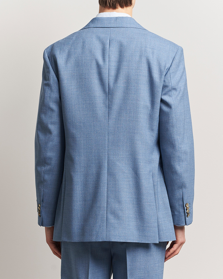Men | Blazers | GANT | Mouline Wool Double Breasted Suit Jacket Salty Sea