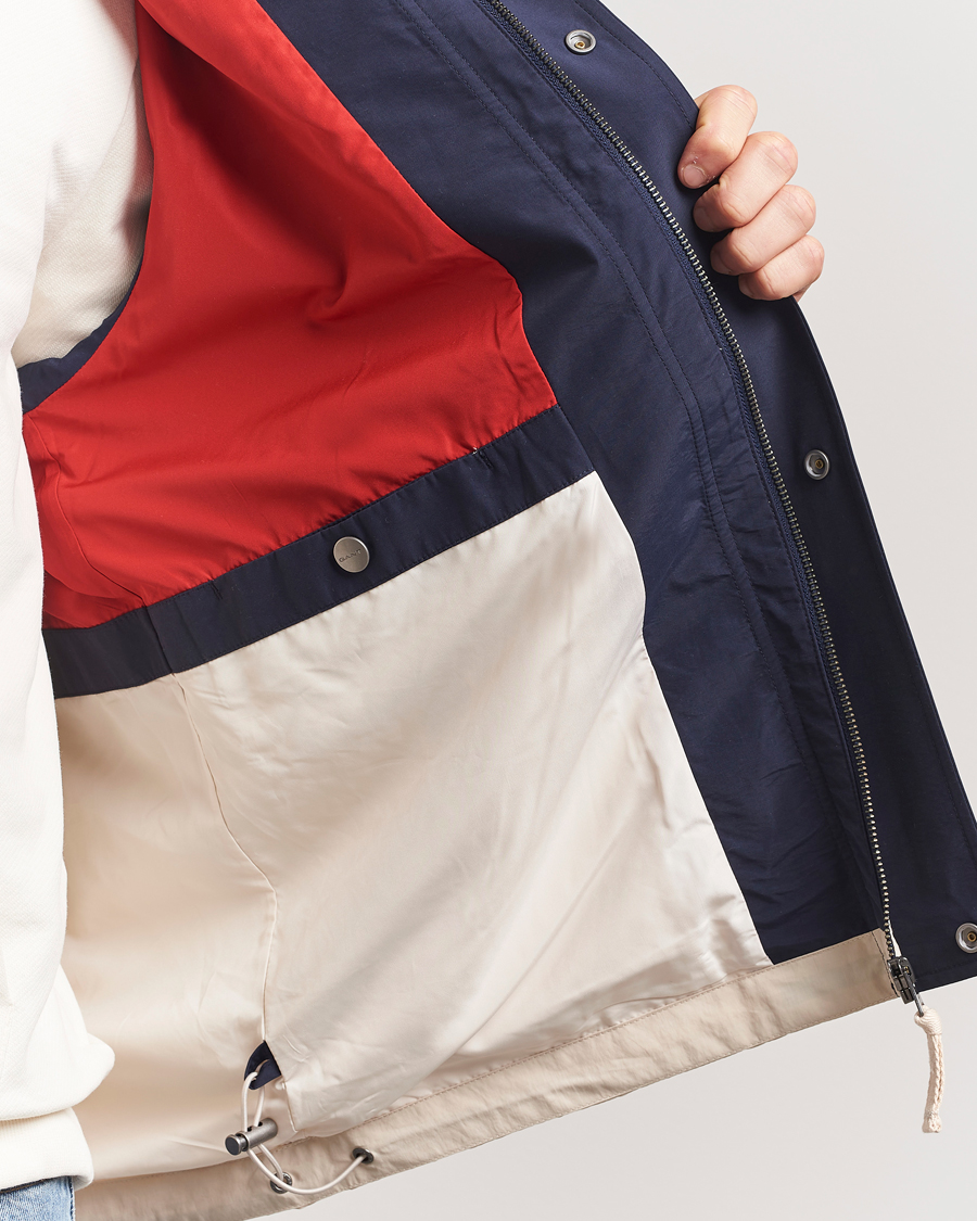Men | Coats & Jackets | GANT | Blocked Windshielder Jacket Classic Blue