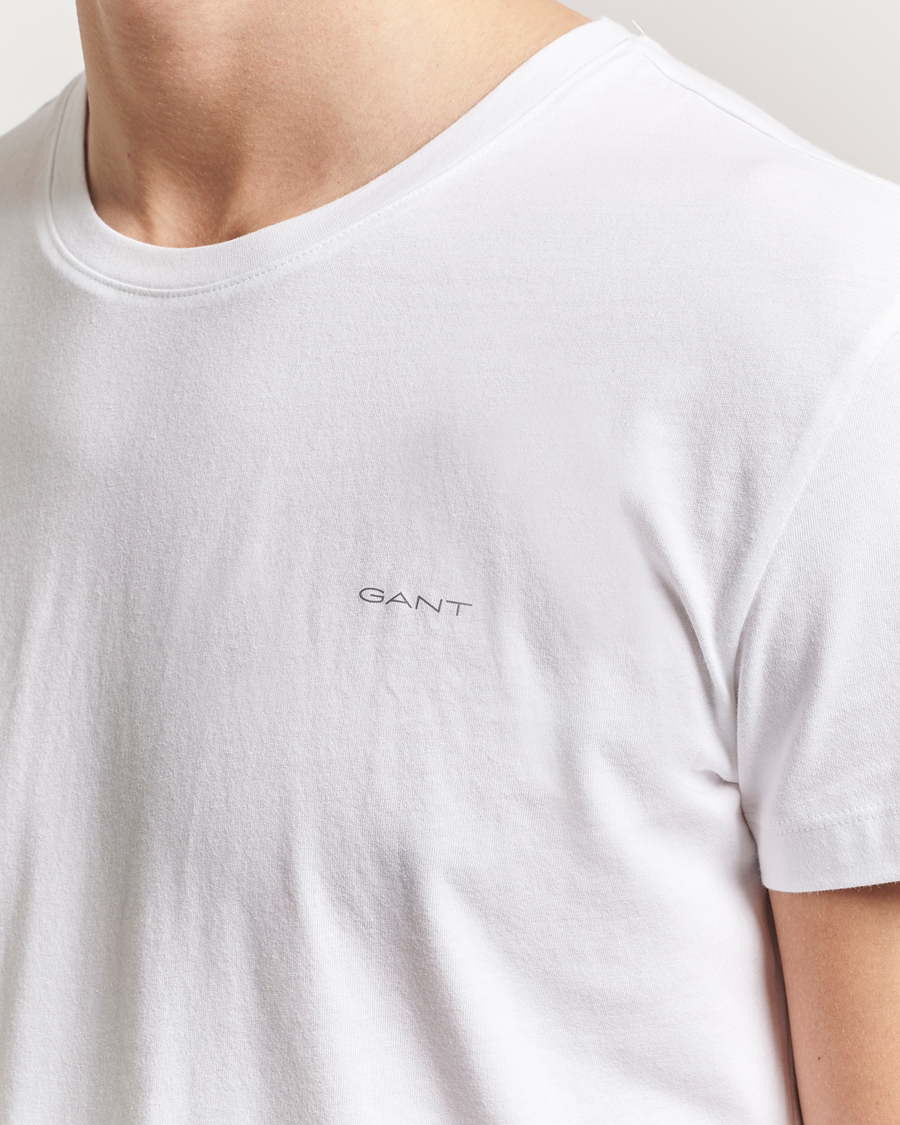 Men | T-Shirts | GANT | 2-Pack Crew Neck T-Shirt Black/White