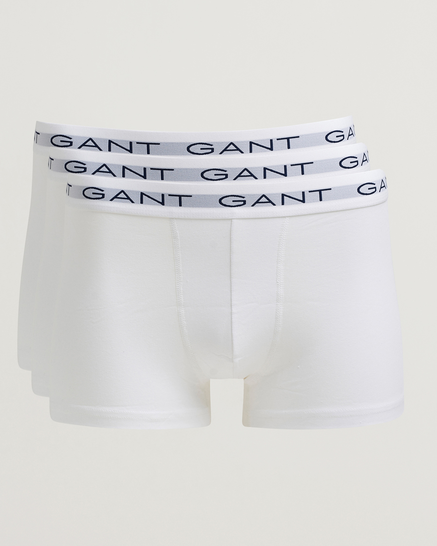 Men | Underwear & Socks | Gant | 3-Pack Trunks White