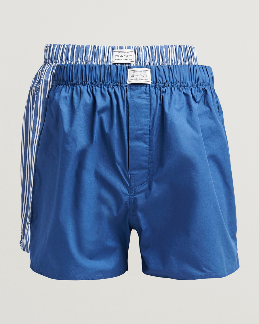 Men | Underwear & Socks | GANT | 2-Pack Boxer Shorts Rich Blue