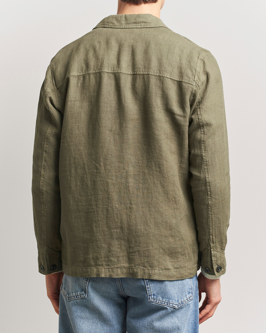 Men | Coats & Jackets | Altea | Linen Chore Jacket Military