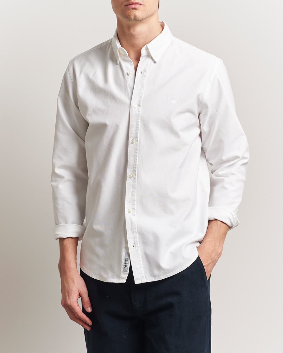 Men | Shirts | Carhartt WIP | Bolton Cotton Oxford Shirt White
