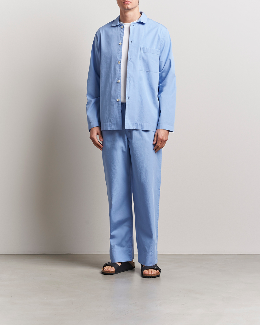 Men | Pyjamas & Robes | Tekla | Poplin Pyjama Pants Cornflower Blue