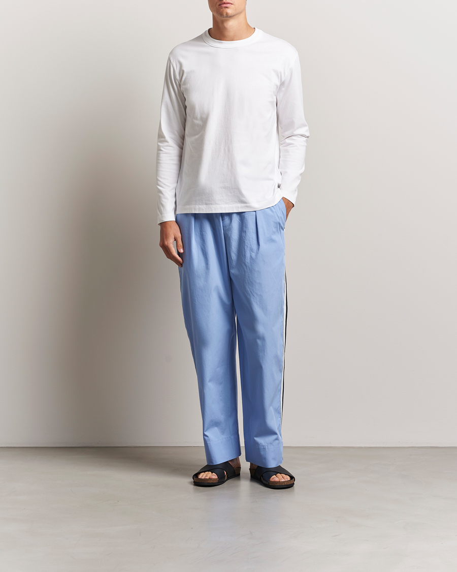 Men | Pyjamas & Robes | Tekla | Grosgrain Stripes Pyjama Pants Cornflower Blue