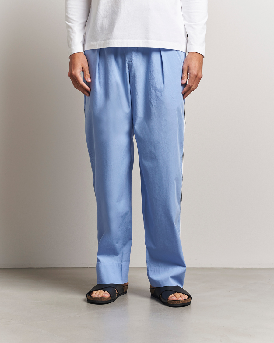 Men | Pyjamas & Robes | Tekla | Grosgrain Stripes Pyjama Pants Cornflower Blue