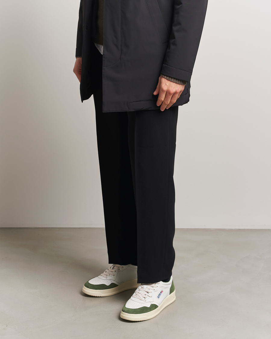 Men | Sneakers | Autry | Medalist Low Super Soft Goat Leather Sneaker White/Green