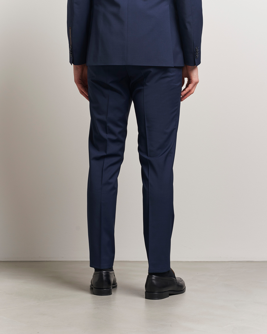 Men | Trousers | Oscar Jacobson | Denz Wool Blend Trousers Navy
