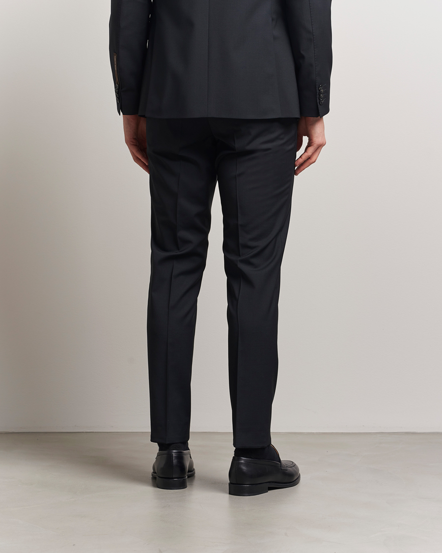 Men | Trousers | Oscar Jacobson | Denz Wool Blend Trousers Black
